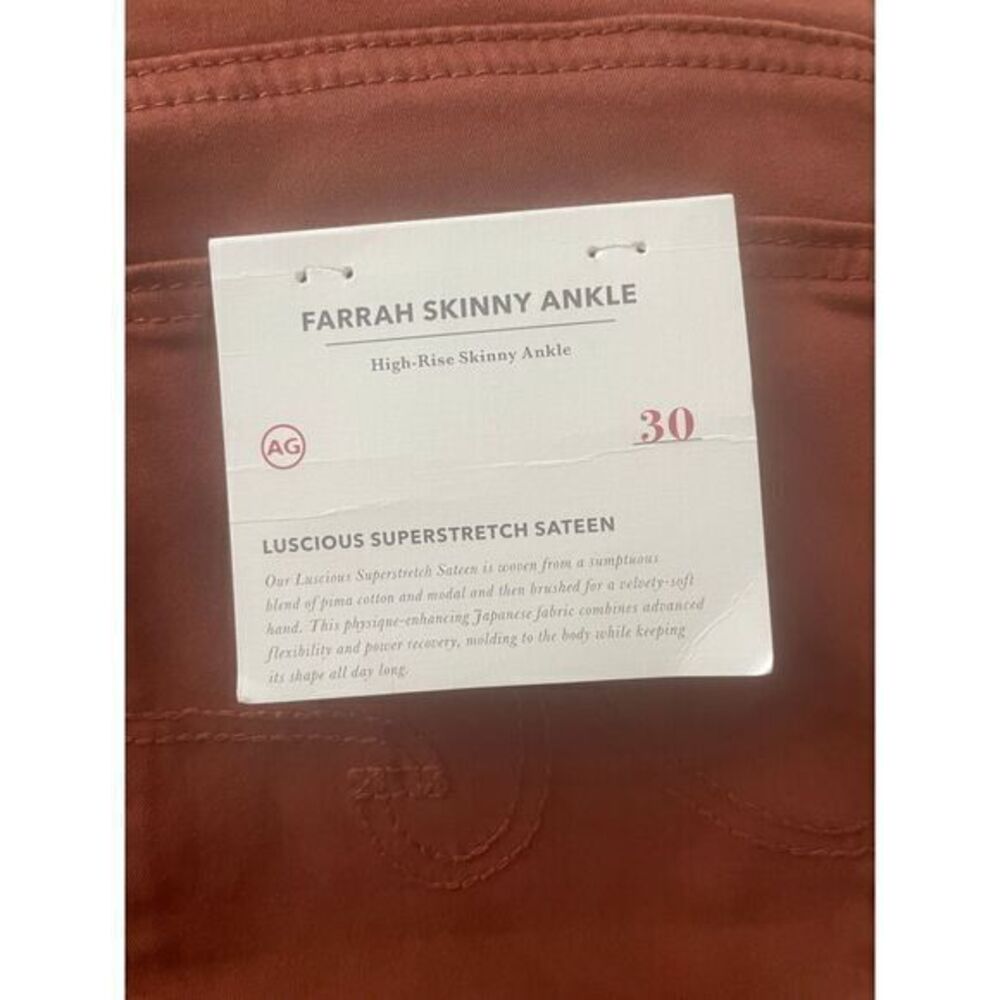 AG Adriano Goldschmied Farrah Skinny Ankle Jeans High Rise Stretch Sateen 30 - Picture 9 of 11